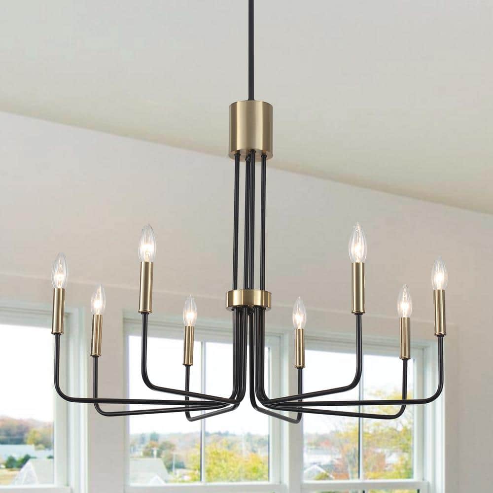 8-Light Black and Brass Traditional Hanging Adjustable Linear Candlestick Chandelier Lighting for Kitchen Island price history on PriceWatchPro