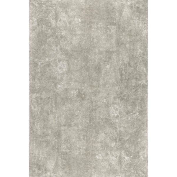 nuLOOM Loni Machine Washable Beige Doormat 3 ft. x 5 ft. Solid Shag Area Rug