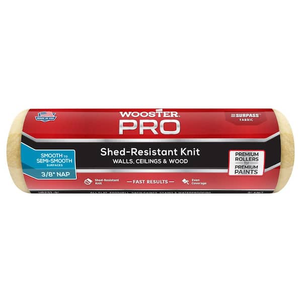Wooster 9 in. x 3/8 in. Pro Surpass Shed-Resistant Knit High-Density Fabric Roller Cover