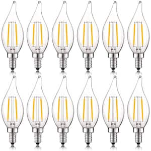 40-Watt Equivalent CA11 Dimmable LED Light Bulbs UL Listed 2700K Warm White (12-Pack)