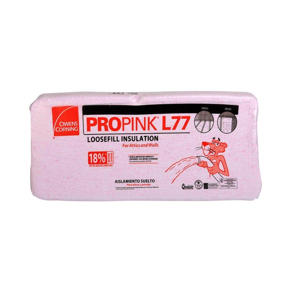 Owens Corning Pro Pink Fiberglass Blown in Insulation 33.24 lbs. L77