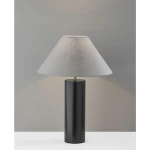 25.5 in. Black Standard Light Bulb Bedside Table Lamp