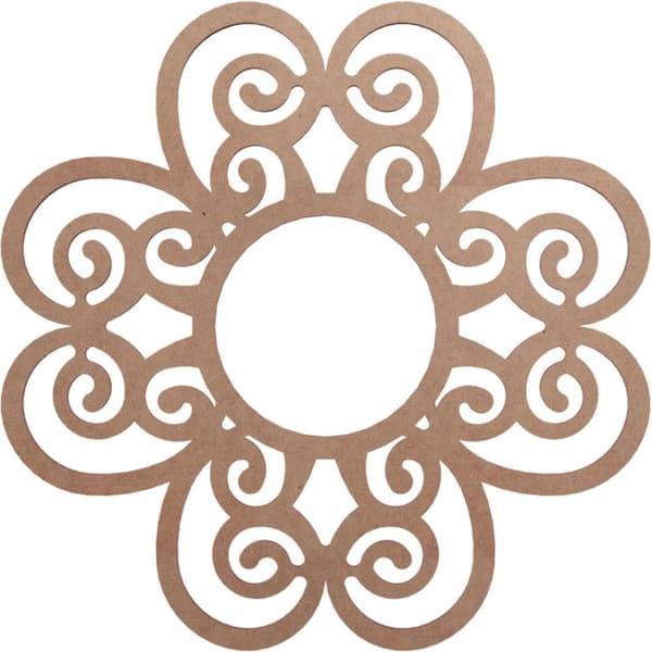 Ekena Millwork 0.375 in. x 6.125 in. x 18 in. Wood Medallion Moulding