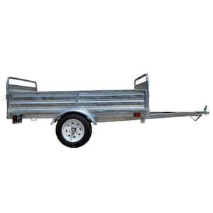 1639 lbs. Payload Capacity 4.5 ft. x 7.5 ft. Galvanized Steel Utility Trailer Kit with Bed Tilt and Collapsing Ends