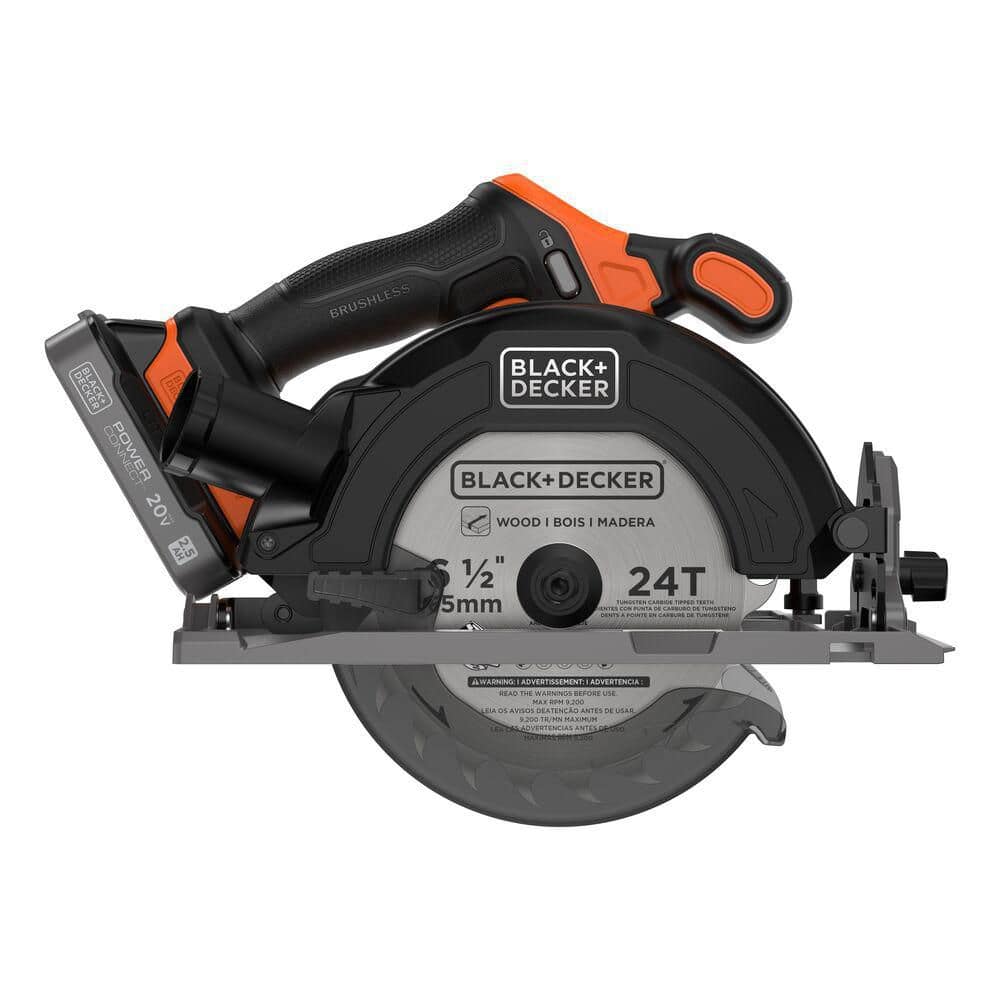 20-Volt MAX Lithium-Ion Cordless Brushless 6-1/2 in. Circular Saw with 2.5 Ah Battery and Charger price history on PriceWatchPro