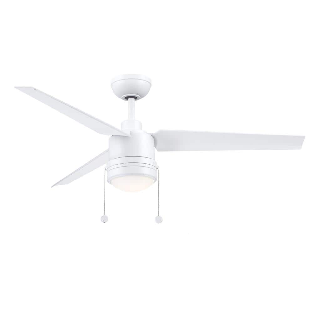 UPC 840506106697 product image for PC/DC 52 in. Integrated LED Indoor/Outdoor Matte White Ceiling Fan with Matte Wh | upcitemdb.com