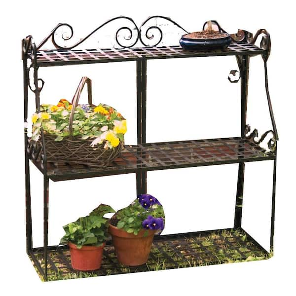 Panacea Forged Metal 3-Tier Plant Stand 89193 - The Home Depot