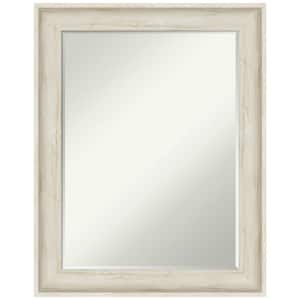 Regal Birch Cream 22.75 in. x 28.75 in. Petite Bevel Rustic Rectangle Framed Bathroom Wall Mirror in Cream