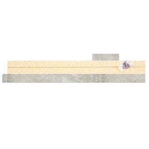 Laminate Endcap Kit for Countertop with Integrated Backsplash in Gray Onyx