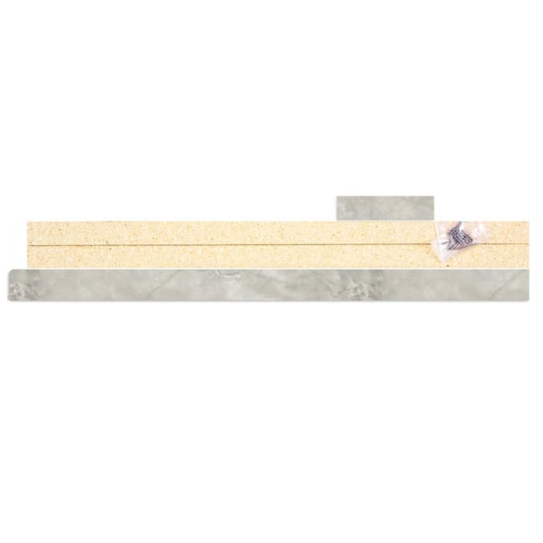 Hampton Bay Hampton Bay Gray Onyx Endcap Kit for Laminate Countertop with Eased Edge and Loose Backsplash