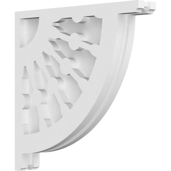Ekena Millwork 1-7/8 in. x 12 in. x 12 in. PVC Classic Wagon Wheel Corbel