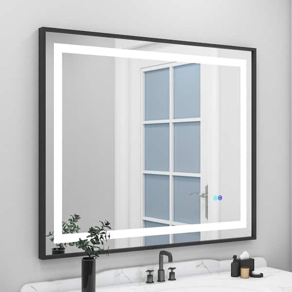 WOODSAM 48 in. W x 40 in. H Rectangular Alluminum Framed Anti Fog