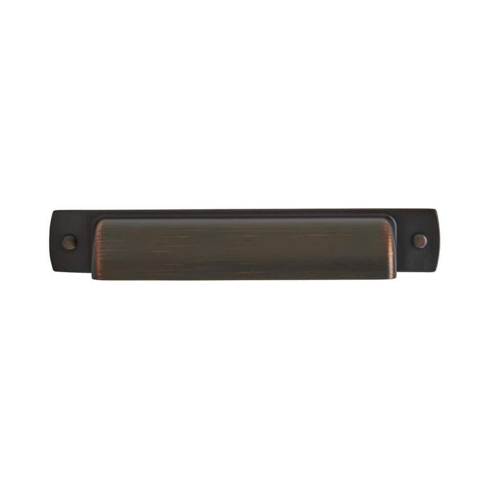 Oil-Rubbed Bronze 3-3/4" Cup Pull with Mounting Hardware
