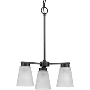 Tanner Collection 3-Light Matte Black Transitional Chandelier