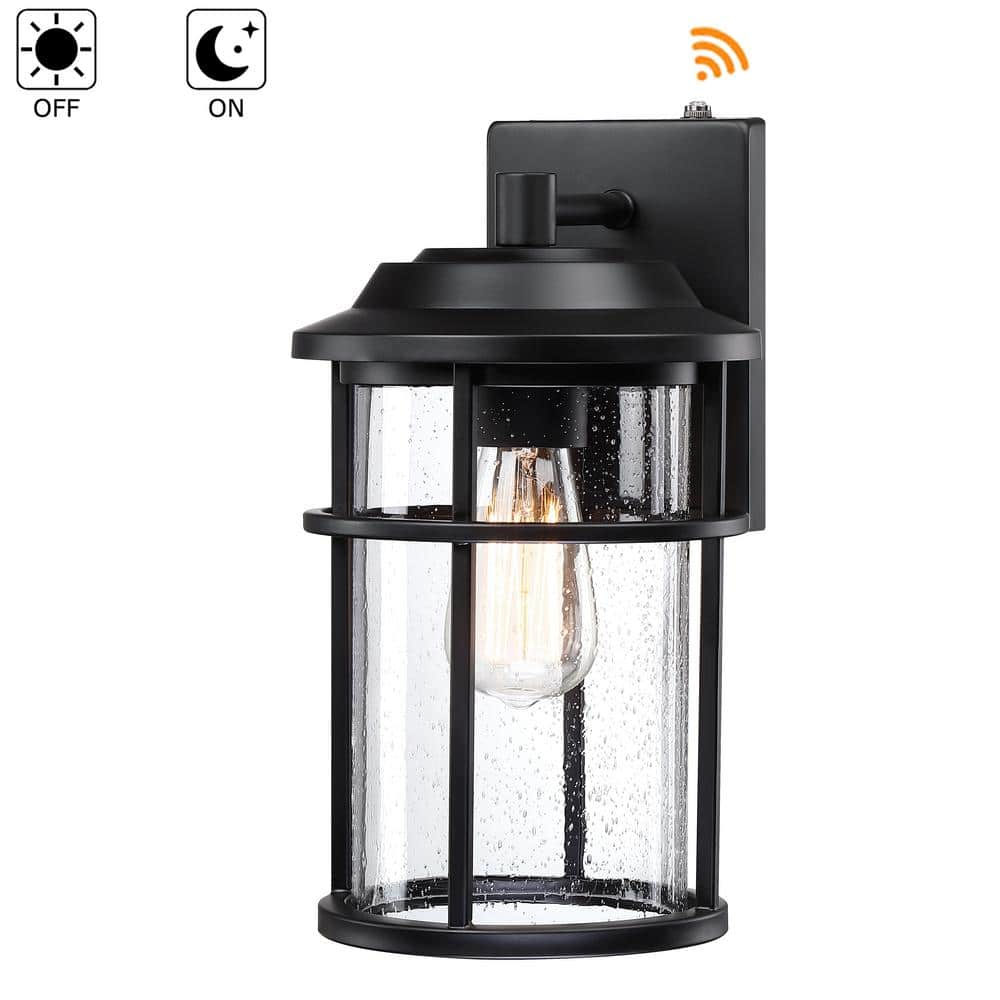 Pia Ricco 1-Light Black Outdoor Wall Lantern E26 Base Max 60-Watt (4-Pack)