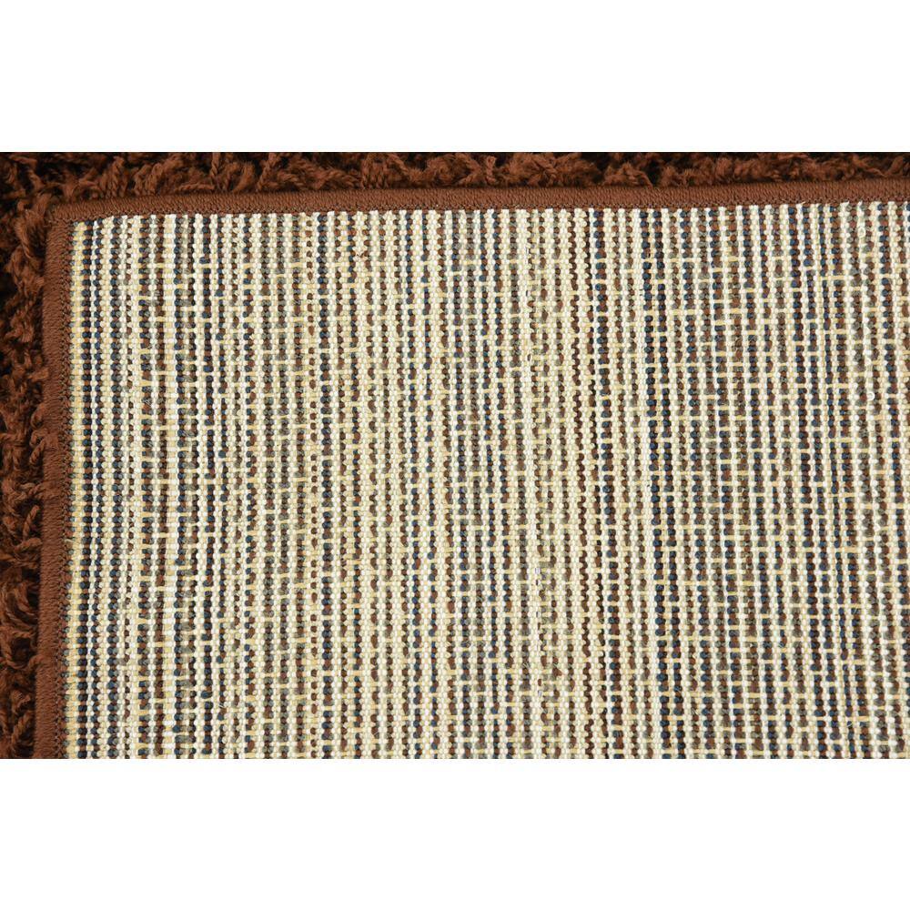 Chocolate Brown 4' x 6' Solid Shag Area Rug