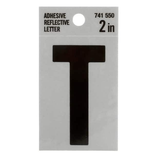 Everbilt 2 in. Vinyl Reflective Letter T Mailbox Sticker