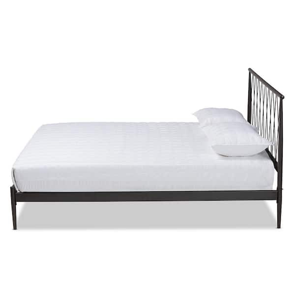 Baxton Studio Nano Black Bronze Queen Platform Bed 194 12299 HD