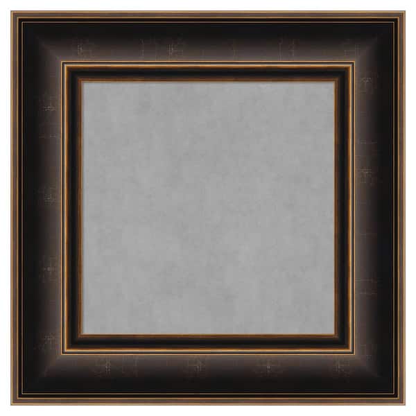 Amanti Art Villa Oil Rubbed Bronze 18 in. x 18 in. Framed Magnetic Board