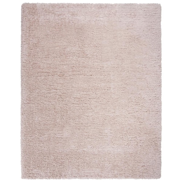 Flokati Shag 11 ft. x 14 ft. Beige Solid Color Gradient Area Rug