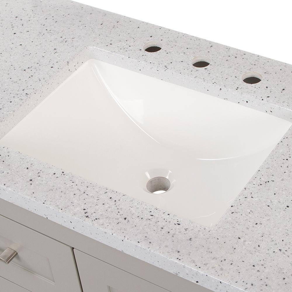 Buy Clady 48.5 in. W x 18.75 in. D Bath Vanity in Gray with Cultured