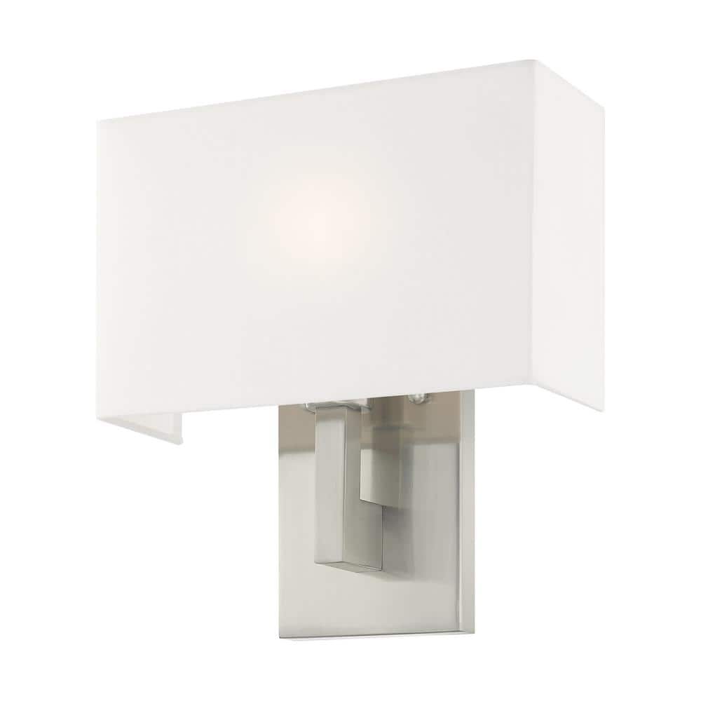 Brushed Nickel 1-Light Direct Wired Electric Sconce