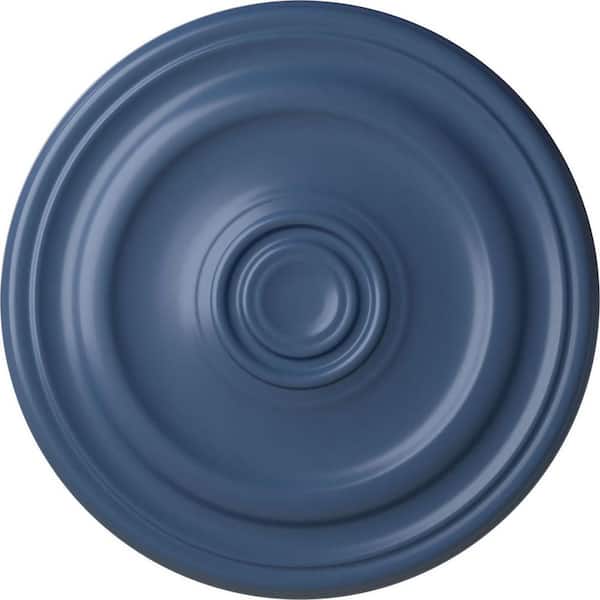 Ekena Millwork 1-1/2" x 15-7/8" x 15-7/8" Polyurethane Kepler Traditional Ceiling Medallion, Hand-Painted Americana