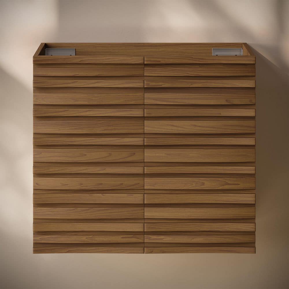Cascade 24 in. Wall-Mounted Bath Vanity Cabinet without Top in Brown Oak price history on PriceWatchPro