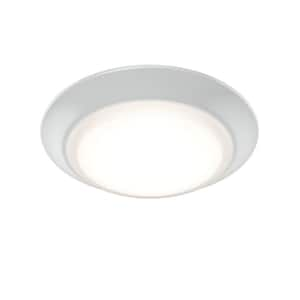 Gen Select Integrated LED 7.4 in. Round Adjustable Color Temperature Canless Recessed Light for Bathroom White (1-Pack)