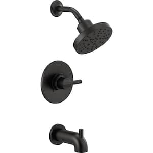 Nicoli H2OKinetic Rough Included Single-Handle 5-Spray Tub and Shower Faucet 1.75 GPM in Matte Black Valve Included
