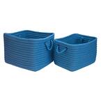 12 in. x 10 in. x 8 in. Modern Mudroom Polypropylene Storage in Dusk Blue