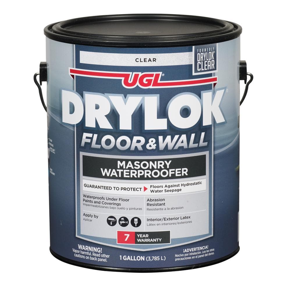 Drylok 1 Gal Clear Interior Exterior Floor And Wall Basement And Masonry Waterproofer 20913 The Home Depot