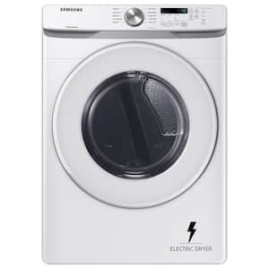 7.5 cu. ft. Vented Stackable Electric Dryer in White with Sensor Dry