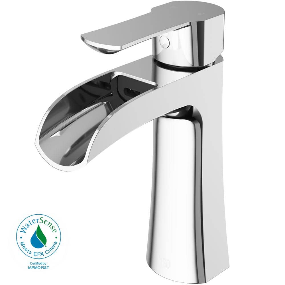 Paloma Chrome Single Hole Brass Bathroom Faucet