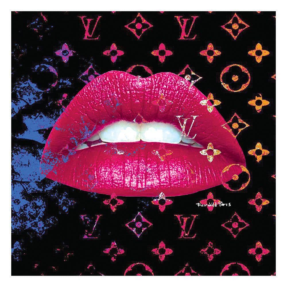 Hot Pink Glam Lips 14x18 Framed Fashion Print