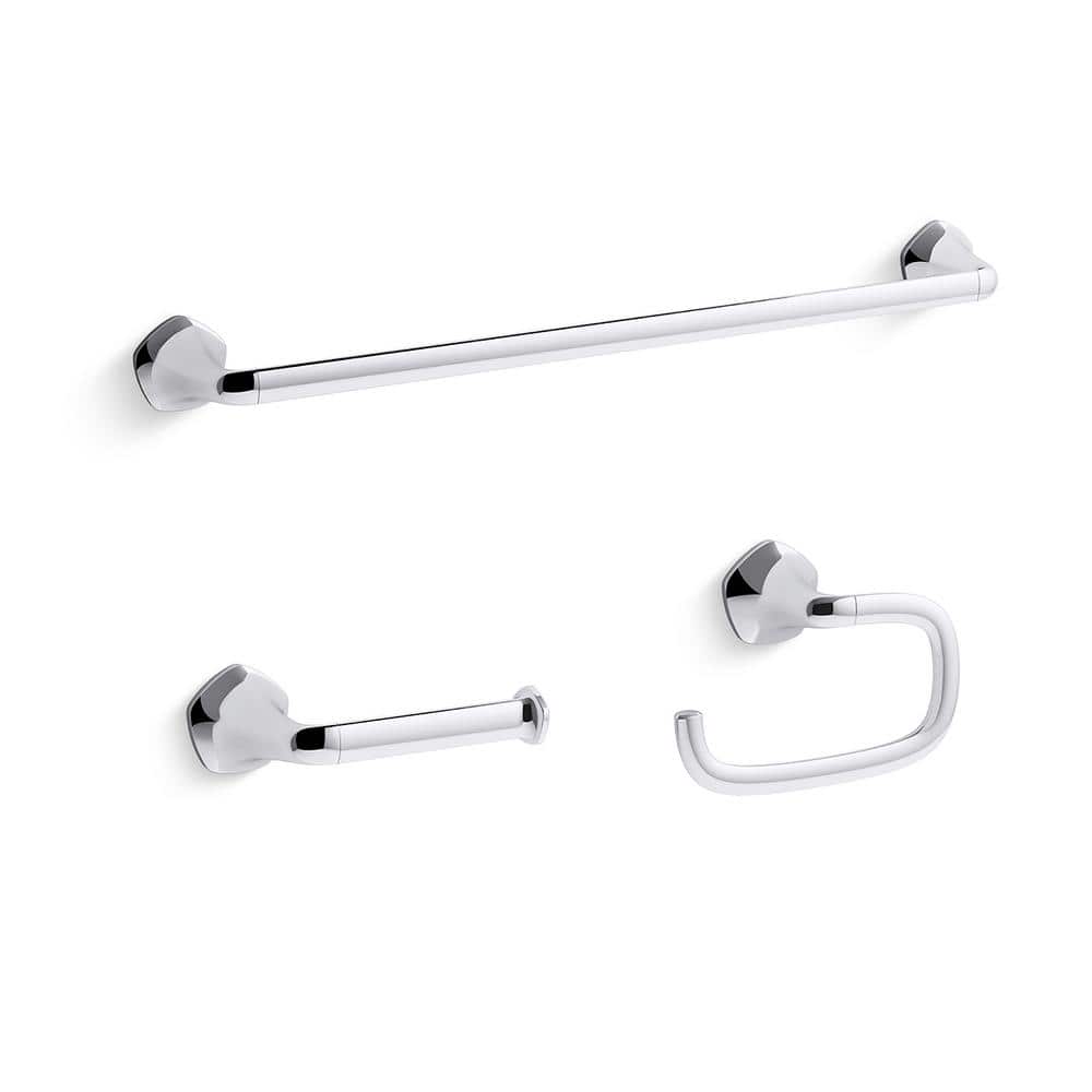 KOHLER Sundae 3Piece Bath Hardware Set in Polished Chrome R31063CP