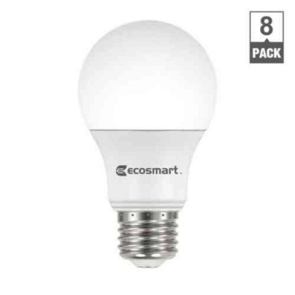8 Pack 100 Watt 75 Watt 60 Watt 40 Watt Soft White Incandescent Light Bulbs A19 