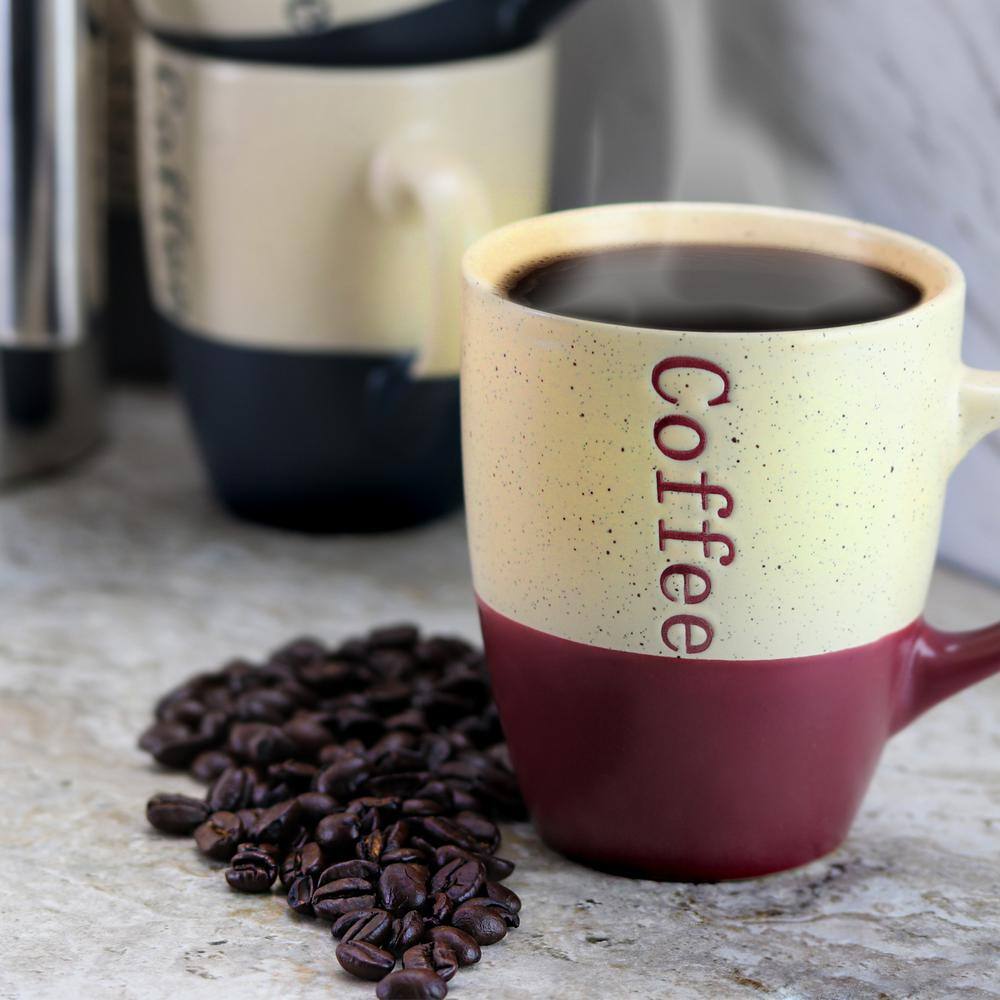 Speckled Ceramic 12 oz Coffee Mug Set with Stand