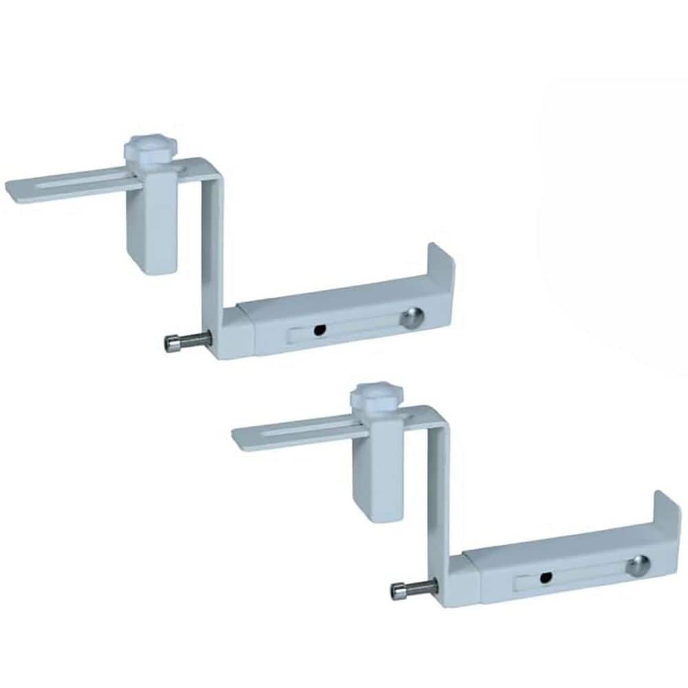 Universal Adjustable Planter Box Brackets 6 Inch White Iron Heavy Duty Balcony Railing Fence Outdoor 2 Pack price history on PriceWatchPro