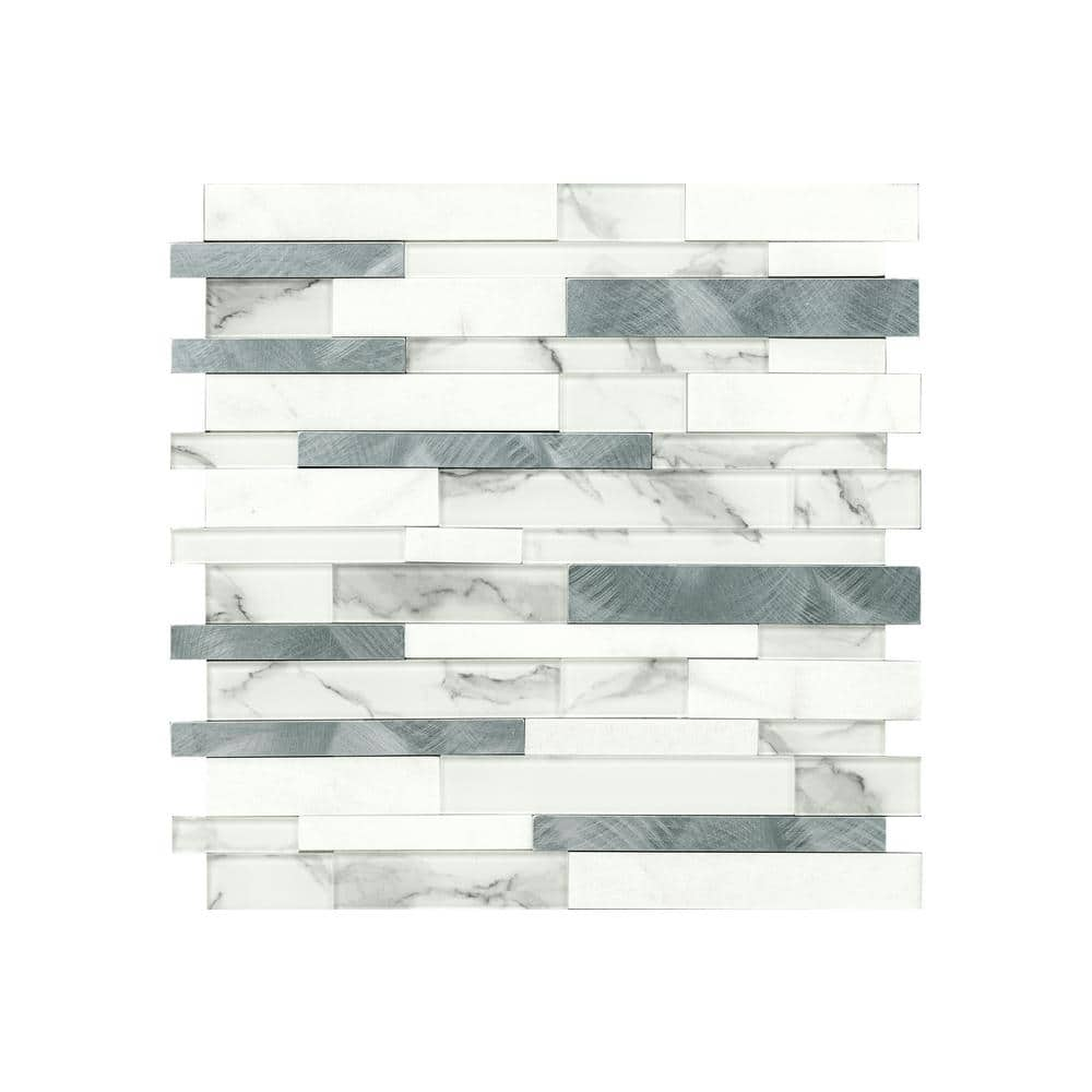 Tack Tile™ Small Mosaic White Peel & Stick Vinyl Backsplash Tiles - 3 Pack  at Menards®