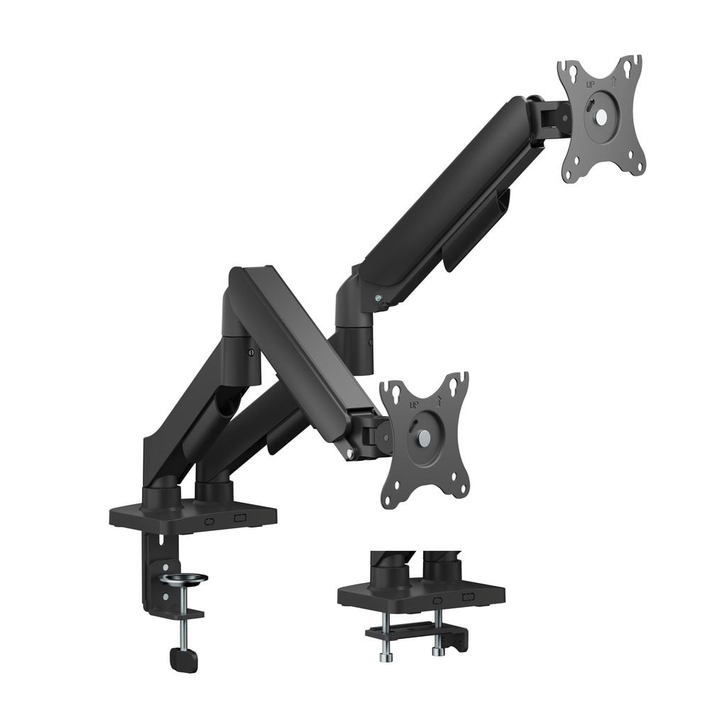 "Gas Spring Dual Monitor Mount for 13""-32"" Screens, Full Motion Arms with Clamp or Grommet Base, VESA 75x75-100x100mm" price history on PriceWatchPro