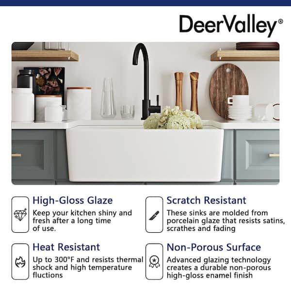 Reviews for DEERVALLEY DeerValley Perch White Ceramic 24 in