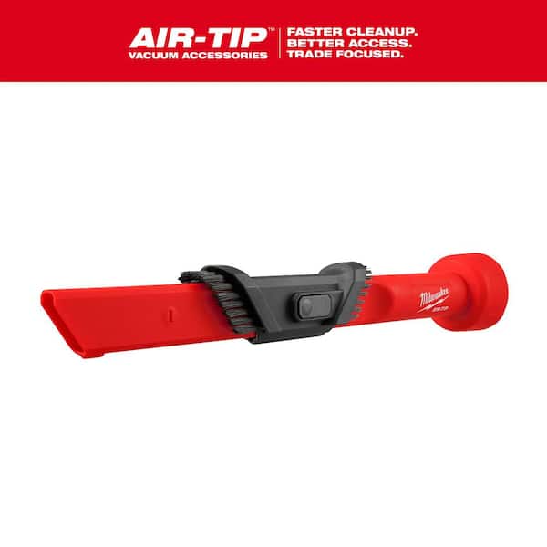 Milwaukee AIR-TIP 1-1/4 in. - 2-1/2 in. 3-IN-1 Crevice & Brush Tool Wet/Dry Shop Vacuum Attachment (1-Piece)