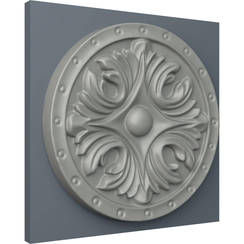 White Polyurethane Bordeaux Rosette Accent Piece