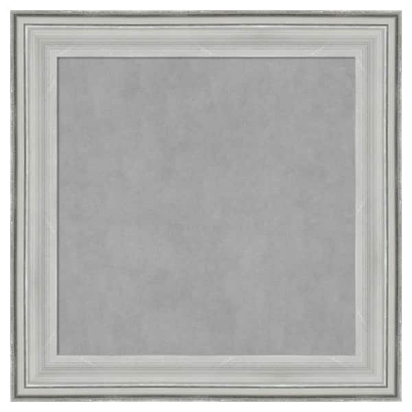 Amanti Art Bel Volto Silver 15 in. x 15 in. Framed Magnetic Board