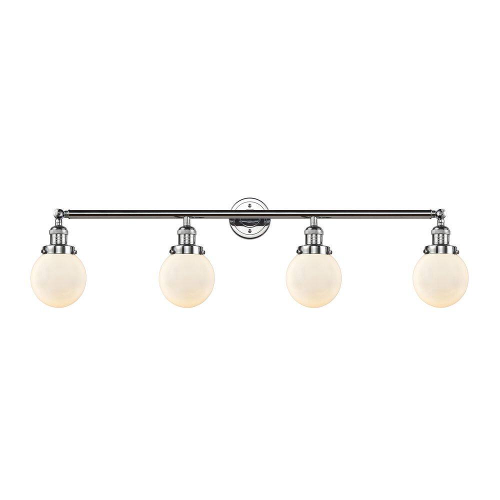 Beacon 42 in. 4-Light Polished Chrome Vanity Light with Glass Shade price history on PriceWatchPro