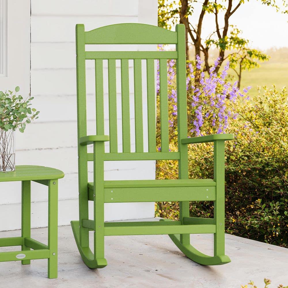 POLYWOOD Grant Park Lime Plastic Outdoor Rocking Chair R105LI