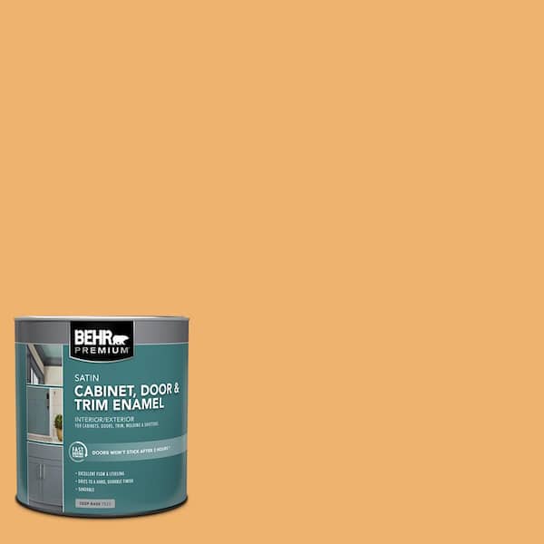 BEHR PREMIUM 1 qt. #PPU6-03 Sunburst Satin Enamel Interior/Exterior Cabinet, Door & Trim Paint