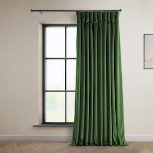 Eden Green Heritage Plush Velvet Extrawide Room Darkening Rod Pocket Curtain 100 in. W x 108 in. L (1-Panel)