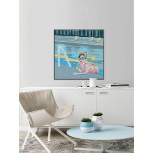 12 in. H x 12 in. W "Bow in the Pool" by Parvez Taj Framed Canvas Wall Art